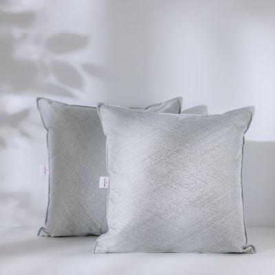 Meadow Set Of 2 Cushions Cover Off White Beige 45X45 Cm