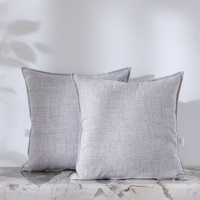 Meadow Set Of 2 Cushions Cover Grey 45X45 Cm