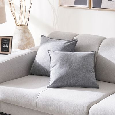 Meadow Set Of 2 Cushions Cover Dark Grey 45X45 Cm