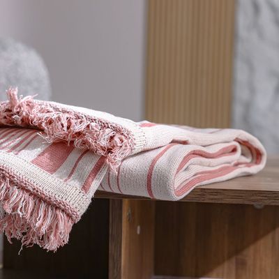 Ss25-Takisha Chunky Knited Throw- 127X152 Cm Brown (Sti-5001)