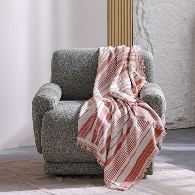 Ss25-Takisha Chunky Knited Throw- 127X152 Cm Brown (Sti-5001)