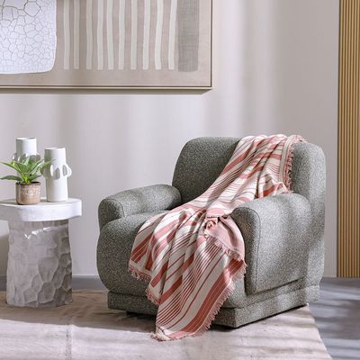 Ss25-Takisha Chunky Knited Throw- 127X152 Cm Brown (Sti-5001)