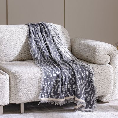 Ss25-Takisha Chunky Knited Throw- 127X152 Cm Ivory/Black (Sti-5002)