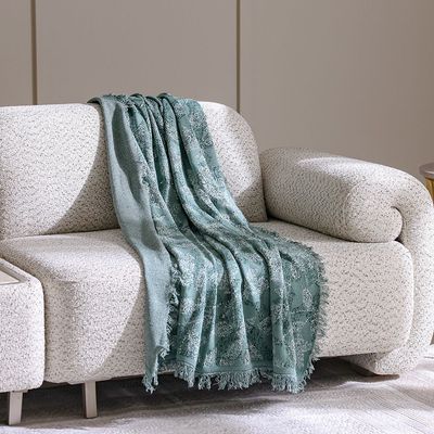 Ss25-Takisha Chunky Knited Throw- 127X152 Cm Green (Sti-5004)