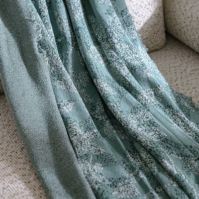 Ss25-Takisha Chunky Knited Throw- 127X152 Cm Green (Sti-5004)