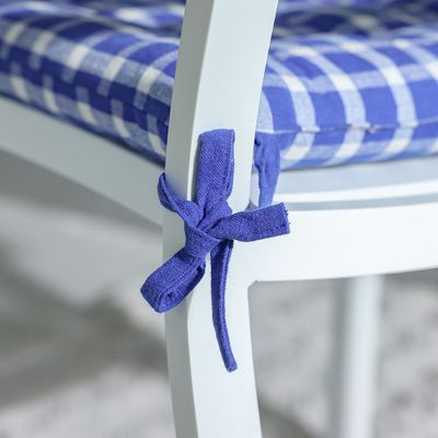 Ss25-Aura Plaid Woven Chair Pad- 40X40 Cm Blue/Ivory (Sti-5007) Ss25-Aura Plaid Woven Chair Pad- 40X40 Cm Blue/Ivory (Sti-5007)