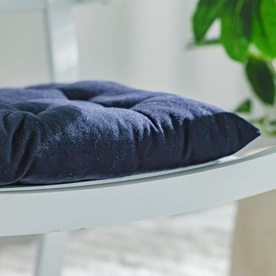 Ss25-Aura Plaid Woven Chair Pad- 40X40 Cm Blue (Sti-5008) Ss25-Aura Plaid Woven Chair Pad- 40X40 Cm Blue (Sti-5008)