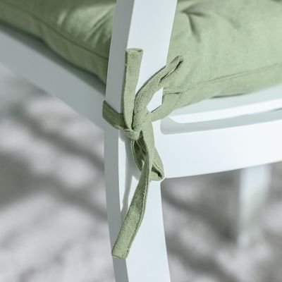 Ss25-Aura Plaid Woven Chair Pad- 40X40 Cm Green (Sti-5009) Ss25-Aura Plaid Woven Chair Pad- 40X40 Cm Green (Sti-5009)