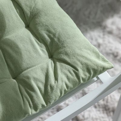 Ss25-Aura Plaid Woven Chair Pad- 40X40 Cm Green (Sti-5009) Ss25-Aura Plaid Woven Chair Pad- 40X40 Cm Green (Sti-5009)