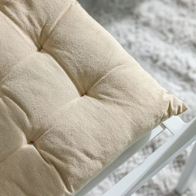 Ss25-Aura Plaid Woven Chair Pad- 40X40 Cm Beige (Sti-5010) Ss25-Aura Plaid Woven Chair Pad- 40X40 Cm Beige (Sti-5010)