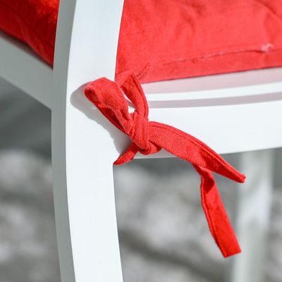 Ss25-Aura Solid Chair Pad- 40X40 Cm Red (Sti-5013) Ss25-Aura Solid Chair Pad- 40X40 Cm Red (Sti-5013)