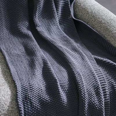 Ss25-Takisha Chunky Knited Throw- 127X152 Cm Charcoal (Sti-5000B)