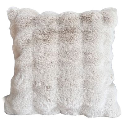 Ss25-Gleam Bubble Rabbit Fur Cushion Cream 50 X 50 Cm