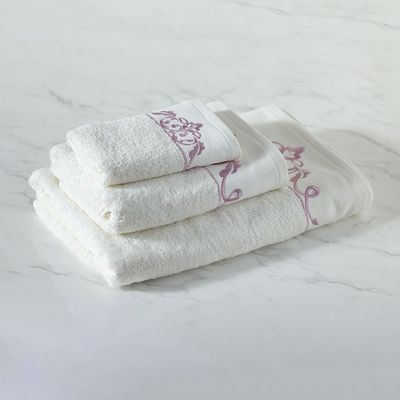 Ss25-Eleganza Naomi 3Pcs Towel Set 30X5Cm,50X90Cm,70X140Cm Cream