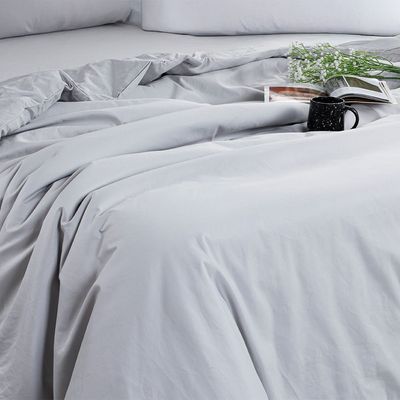 Pearl & Coal Super King Duvet Cover Set Grey220X260 Cm & 50X75Cm 