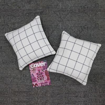 Ss25-Gleam Hand Woven Cushion 50X50Cm Grey/White (Fi-2254)