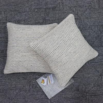 Ss25-Gleam Hand Woven Cushion 50X50Cm Grey/White (Ph-5136 )