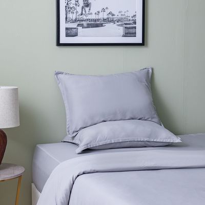 Ss25-Lucid 4Pcs Super King Duvet Cover Set 260X220Cm Grey