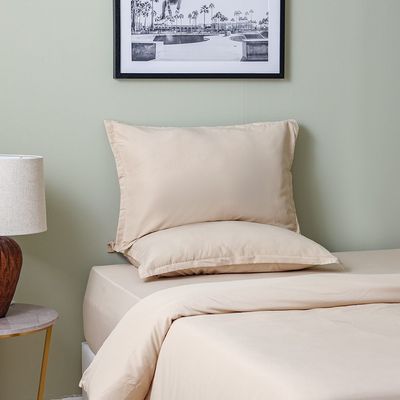 Ss25-Lucid 4Pcs King Duvet Cover Set 180X200Cm Beige