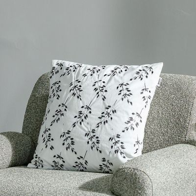 Ss25-Gleam Embroidered Cushion Cover White 45X45Cm (Ahs-90824-019)