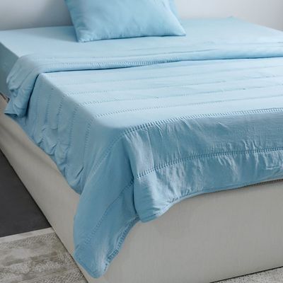 SS25-Arctic Cool Single Quilt Blue 160X240 Cm SS25-Arctic Cool Single Quilt Blue 160X240 Cm