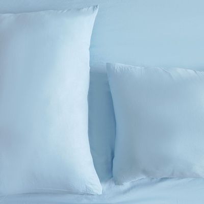 SS25-Arctic Cool 3Pcs Queen Fitted Sheet Set Blue 160X200+30 Cm