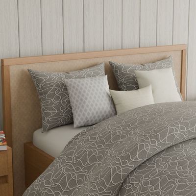 Aw25 Oxford Reverie Dj10557 Jacquard Super King Comforter S/7 - 260X260 - Grey 7Pcs