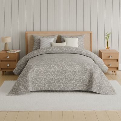 Aw25 Oxford Reverie Dj10557 Jacquard King Comforter S/7 - 240X260 - Grey 7Pcs