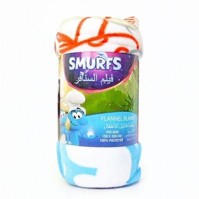 SS25 Disney Smurfs Flannel Blanket Kids