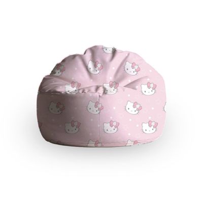 Hello Kitty Poly Cotton Duck Printed Bean Bag-50x80 cm Hello Kitty Poly Cotton Duck Printed Bean Bag-50x80 cm