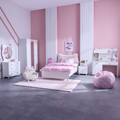 Hello Kitty Poly Cotton Duck Printed Bean Bag-50x80 cm