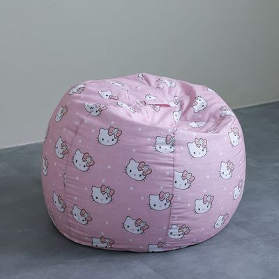 Hello Kitty Poly Cotton Duck Printed Bean Bag-50x80 cm