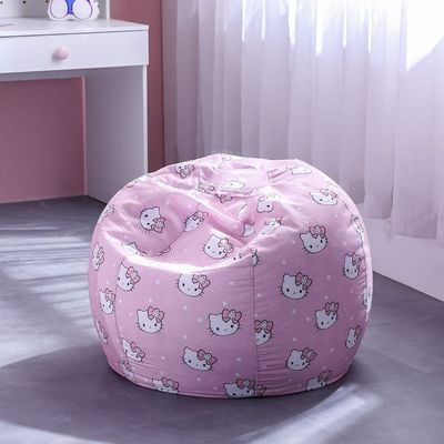 Hello Kitty Poly Cotton Duck Printed Bean Bag-50x80 cm