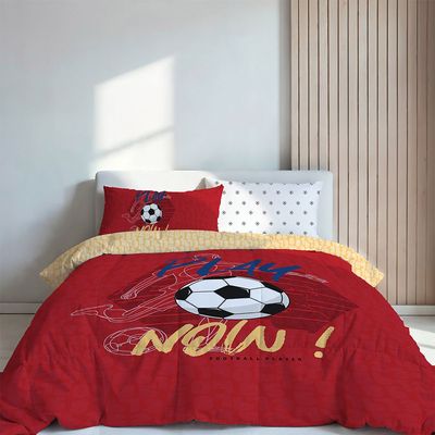 Dreamz Foot Ball Digital Printed 4pcs Micro Comforter 130x220 cm