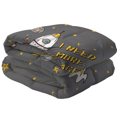 Dreamz Space Digital Printed 4-Piece Micro Comforter Set 130x220 cm