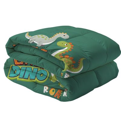 Dreamz Dino Digital Printed 4-Piece Micro Comforter Set 130x220 cm Dreamz Dino Digital Printed 4-Piece Micro Comforter Set 130x220 cm