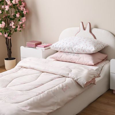 Dreamz Bunny Digital Printed 4-Piece Micro Comforter Set 130x220 cm