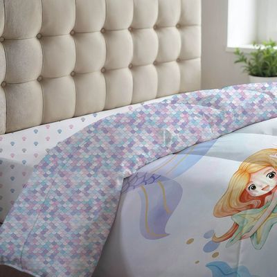 Dreamz Mermaid Digital Printed 4-Piece Micro Comforter Set 160x220 cm Dreamz Mermaid Digital Printed 4-Piece Micro Comforter Set 160x220 cm