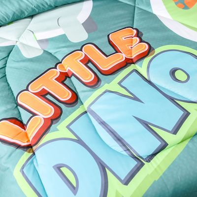 Dreamz Dino Digital Printed 4-Piece Micro Comforter Set 160x220 cm