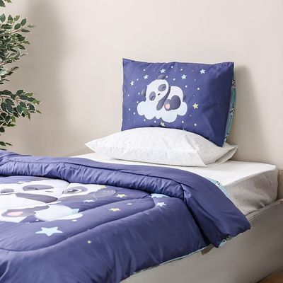 Dreamz Panda Digital Printed 4-Piece Micro Comforter Set 160x220 cm