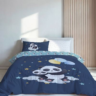 Dreamz Panda Digital Printed 4-Piece Micro Comforter Set 160x220 cm Dreamz Panda Digital Printed 4-Piece Micro Comforter Set 160x220 cm
