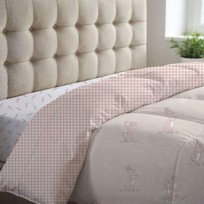 Dreamz Bunny Digital Printed 4-Piece Micro Comforter Set 160x220 cm