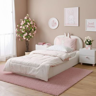 Dreamz Bunny Digital Printed 4-Piece Micro Comforter Set 160x220 cm