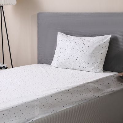 Dreamz Star Cotton Digital Printed Fitted Sheet With 1 Pillow Case-90x200+25 cm
