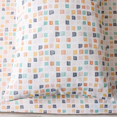 Dreamz Poppy Cotton Digital Printed Fitted Sheet With 1 Pillow Case-120x200+25 cm