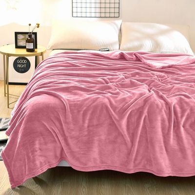 Mellow Kids Flannel Blanket Pink-150x220 cm Mellow Kids Flannel Blanket Pink-150x220 cm