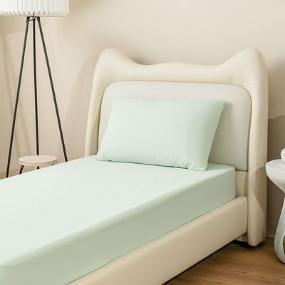 Kids 90x200 Solid Fitted Sheet-Lt.Green