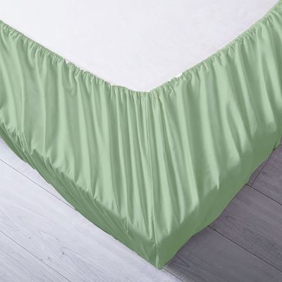 Kids 90x200 Solid Fitted Sheet-Lt.Green
