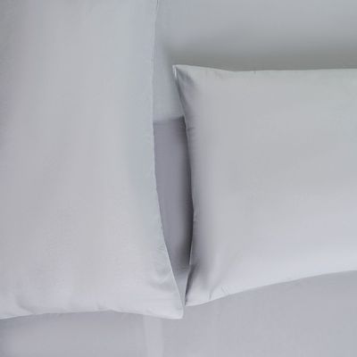 Kids 120x200 Solid Fitted Sheet-Grey