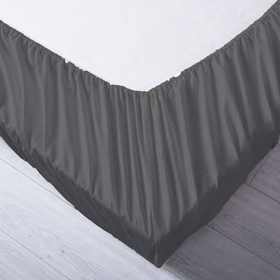 Kids 120x200 Solid Fitted Sheet-Grey